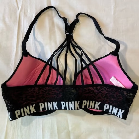 PINK Victoria's Secret Black Strappy Bra - Picture 2 of 3